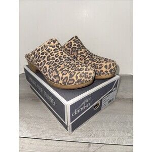 Dansko Womens Brenda Mules Clogs Slip On Leopard Print Suede EU 40 US 9.5-10 NIB